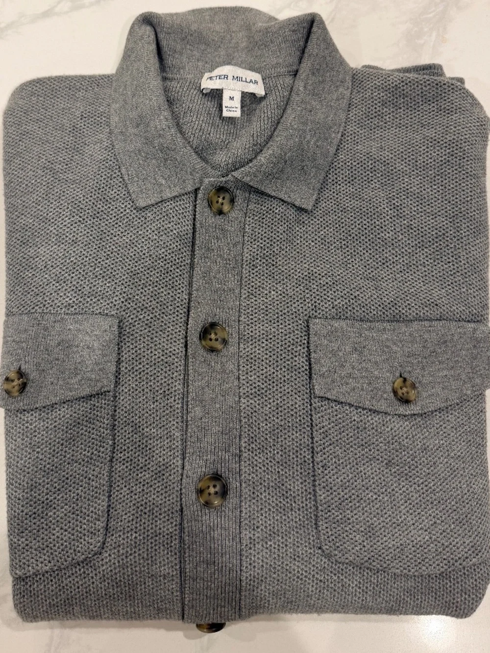 PETER MILLAR Crown Men's Trenton Sweater Shirt - Size M